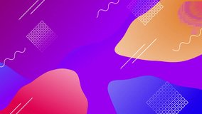 Animated, dynamic abstract shape background.