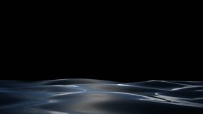 Abstract transparent water wave or liquid wave background. Fluid movement. Element animation seamless loop on green screen and Alpha Channel. 3d render. - Powered by Shutterstock - Get 15% off with code: PIKWIZARD15