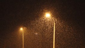 night time street rain or snowfall. fog on the street lamp. - Powered by Shutterstock - Get 15% off with code: PIKWIZARD15