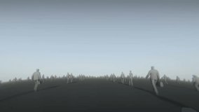 People Crowd Background Video Animation