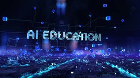 AI Education - businessman working and touching with virtual reality at office. - Powered by Shutterstock - Get 15% off with code: PIKWIZARD15