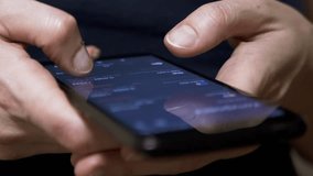 Investor Checks Price of Cryptocurrency on Touch Screen of a Mobile Phone. Fingers touch screen of a smartphone. Mobile app. Cryptocurrency pairs, bitcoin. Stock exchange data. Growth, fall of crypto. - Powered by Shutterstock - Get 15% off with code: PIKWIZARD15