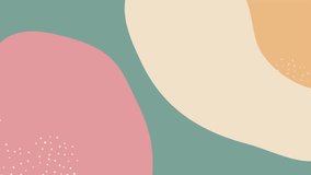 Boho style blob shapes animated background loop. Pastel fluid motion graphics with dots. - Powered by Shutterstock - Get 15% off with code: PIKWIZARD15