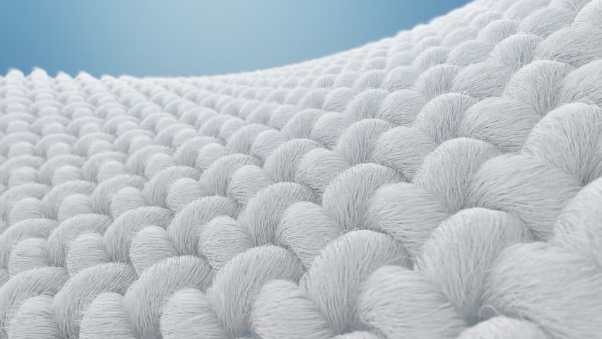 Close up macro 3d Cloth Fabric Fiber wave surface with luma alpha 3 Royalty-Free Stock Footage #1102314649