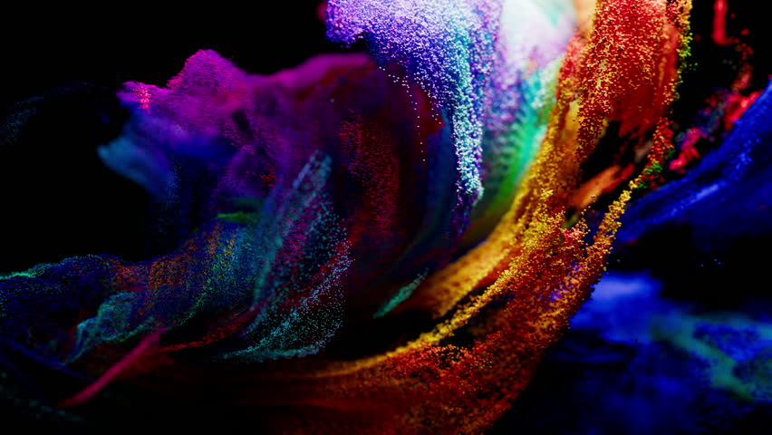 Abstract colorful particles spiral motion 3d animation. Royalty-Free Stock Footage #1102322247