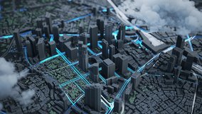Digital model of a city streets. Tokyo. 3d visualization - Powered by Shutterstock - Get 15% off with code: PIKWIZARD15