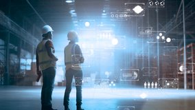 Efficient logistics processes in automated warehouses powered by AI, modernization of warehouses and logistics through 6G technology and AI. - Powered by Shutterstock - Get 15% off with code: PIKWIZARD15