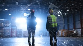 Efficient logistics processes in automated warehouses powered by AI, modernization of warehouses and logistics through 6G technology and AI. - Powered by Shutterstock - Get 15% off with code: PIKWIZARD15