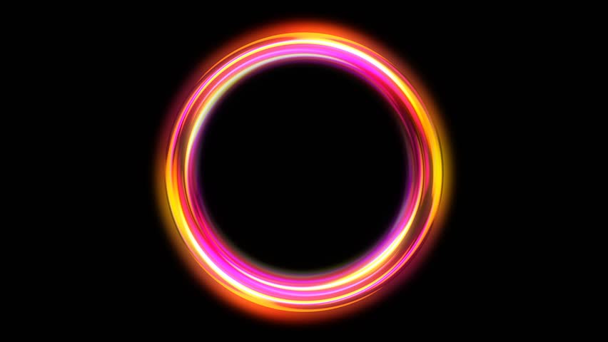 Abstract colorful glowing Circle Round animation