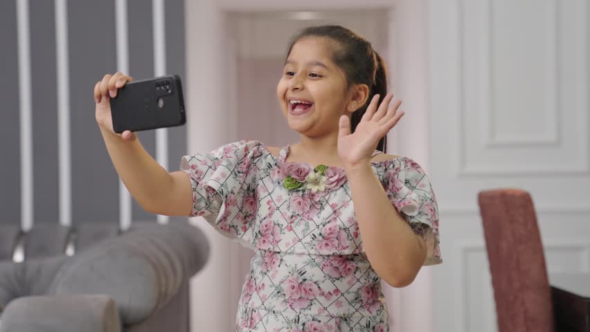 Indian kid doing vlogging on social media