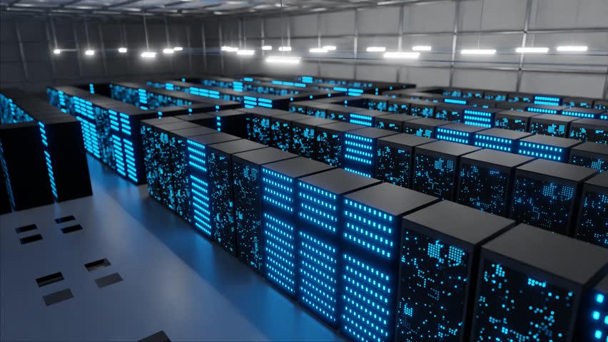 Data processing and storage center. Server room. Supercomputer. Technology. - Powered by Shutterstock - Get 15% off with code: PIKWIZARD15