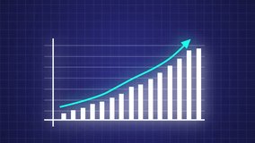 Animated growing arrow over graph bar. business graph showing 3d arrow growth. Business success bar chart. arrow growth business concept over 4k resolution - Powered by Shutterstock - Get 15% off with code: PIKWIZARD15