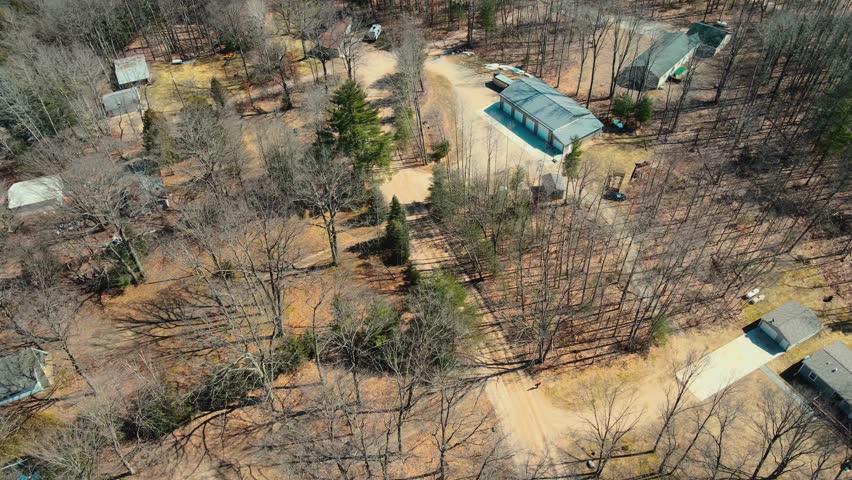 Rural Community in Michigan during early Spring.