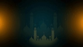 Black And Gold Illustrated Ramadan Kareem Animated Video 4k Animated Islamic Background with Rotating mandala arabic patterns Mandala, arabic pattern and Lantern. Suitable for Muslim Religion Holiday 