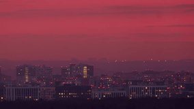 Buildings with light in residential apartments, time lapse. Night city with illumination of windows of houses, timelapse - Powered by Shutterstock - Get 15% off with code: PIKWIZARD15