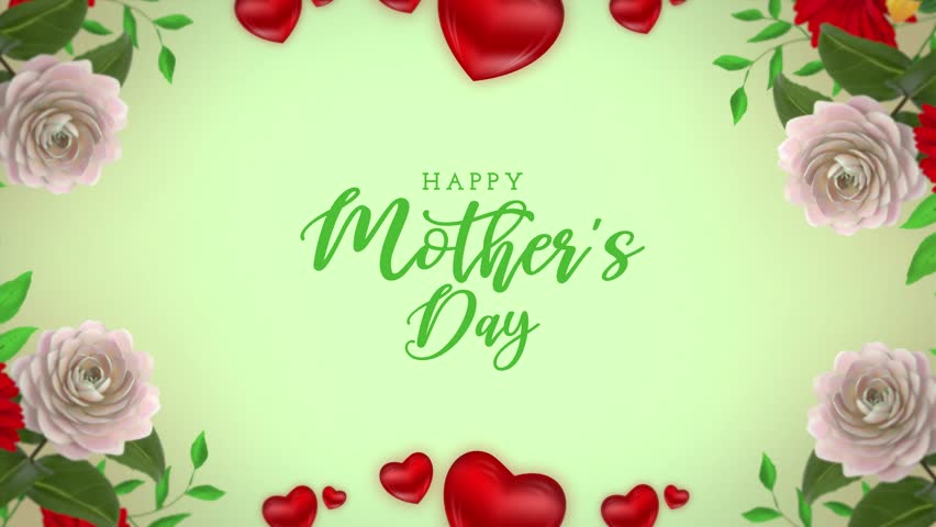 Happy Mother's day animated motion graphics V3