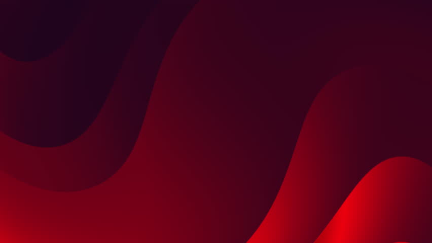 Glowing red gradient silk waves flowing motion design background seamless loop animation 4k footage