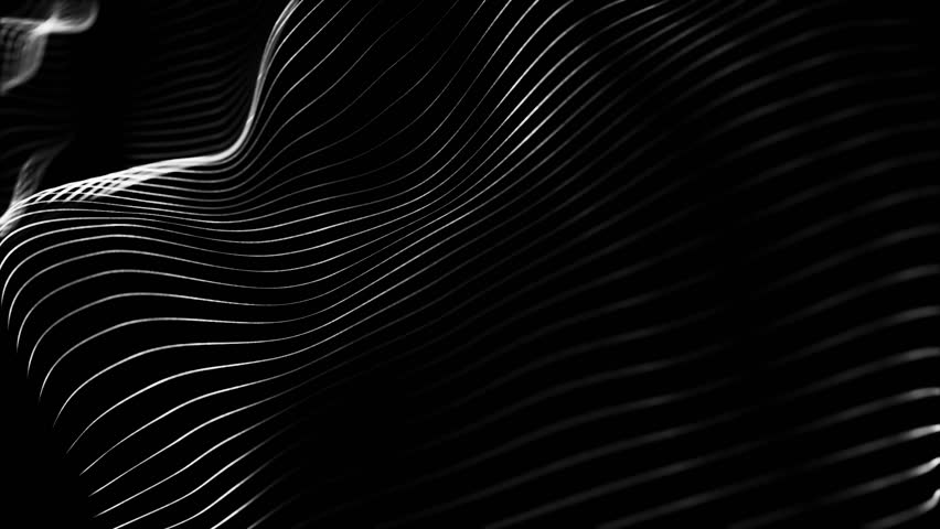 Abstract White Line Particles on Dark Background Wave Background. 4K Line Particles Background Animation. Smooth 3d movement Royalty-Free Stock Footage #1102390089