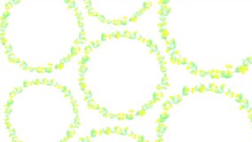 Animation of yellow flowers garlands of different sizes rotating. Loop Animation.  - Powered by Shutterstock - Get 15% off with code: PIKWIZARD15