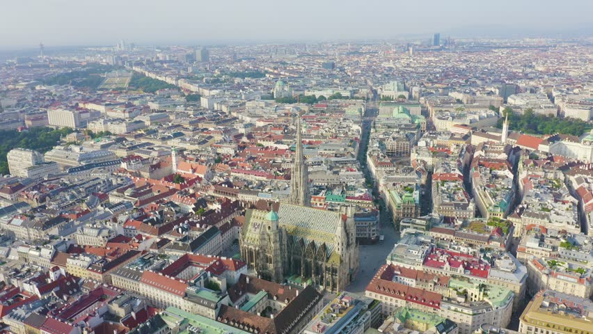 Inscription on video. Vienna, Austria. St. Stephen