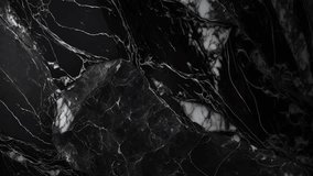 Black and White Marble Luxury background texture. Slow panoramic motion. High detailed 4K video.  Marble pattern texture surface panning background. Marble stone texture. 
