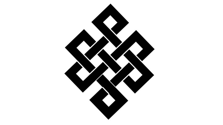 celtic knot endless animation. solid continuous line style. 4K footage. 24fps.