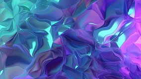 abstract holographic motion video background with light violet and azure color smoke, iridescent and glossy liquid background with psychedelic movement and psychic waves idea