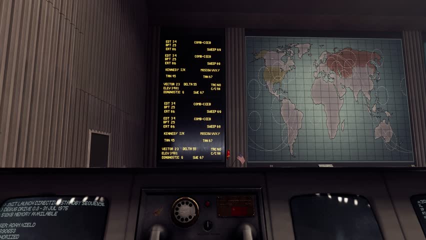 SUPER COOL OLD MISSION CONTROL ROOM Royalty-Free Stock Footage #1102416837