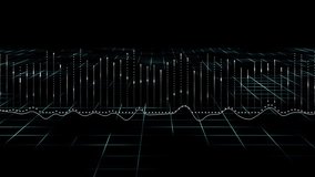 Data chart 3D. Big Data Information flow mesh motion design. Financial technological concept. Hi-tech information flow, blockchain, bigdata visualization. Business Backdrop. 60 fps 3D render - Powered by Shutterstock - Get 15% off with code: PIKWIZARD15