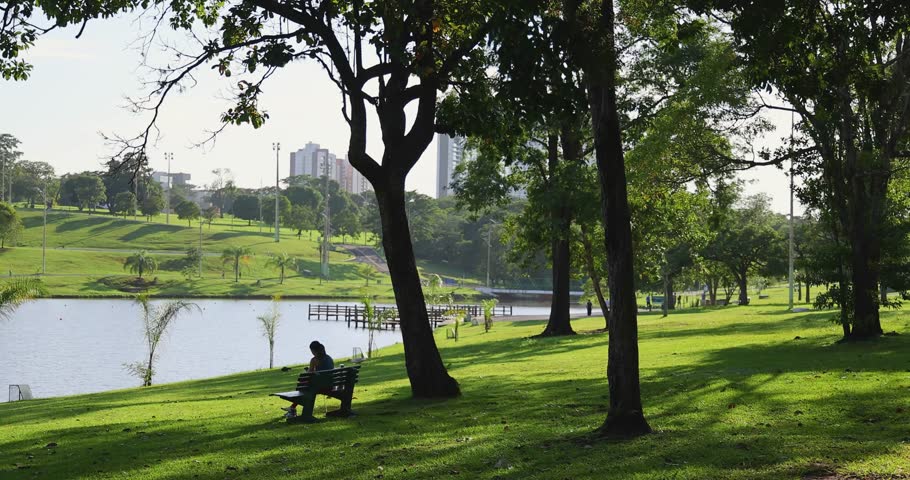 Internal areas of the Parque das Nações Indígenas in Campo Grande, Mato Grosso do Sul, Brazil