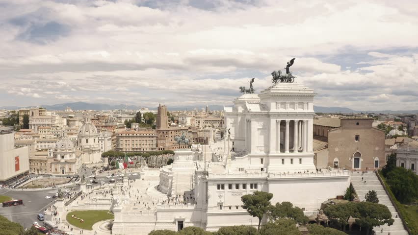 Vittorio Emanuele II Monument Aerial View Rome