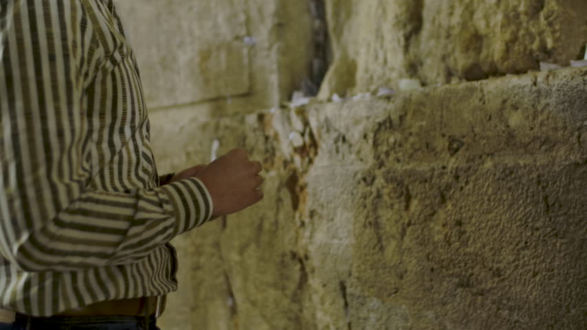 Prayer Notes On The Western Wall Of Jerusalem In Israel. - close up