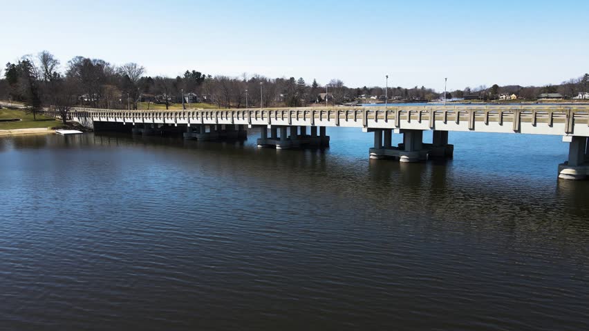Slow rise near a bridge in Norton Shores, Muskegon, MI.