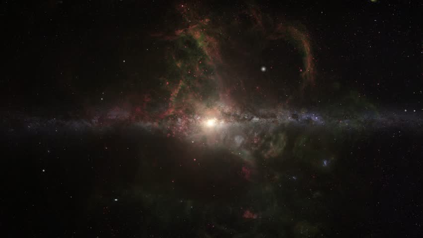 a nebula stretching across space.