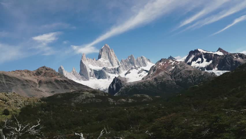A Timelapse of Clouds Over Mount Fitz Roy in Patagonia Argentina