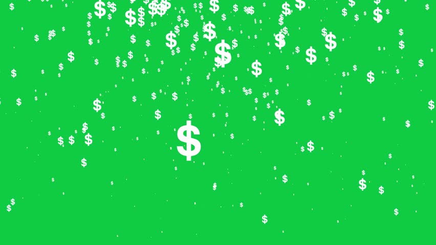 USA Dollar signs symbol Falling down animation on green screen background, Rain of USD Symbols icon chroma key video Royalty-Free Stock Footage #1102471019