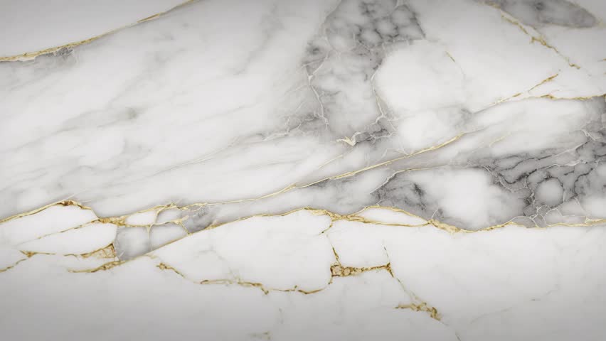 White Marble with gold lines Luxury background texture. Slow panoramic motion. High detailed 4K video.  Marble pattern texture surface panning background. Marble stone texture.  Royalty-Free Stock Footage #1102473187