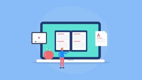 Online education app, Online training, digital certification courses - 2D animation video clip with characters - Powered by Shutterstock - Get 15% off with code: PIKWIZARD15