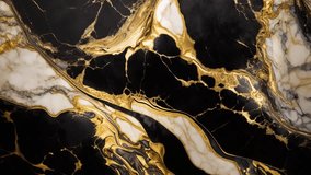 Black and White with gold Marble Luxury background texture. Slow panoramic motion. High detailed 4K video.  Marble pattern texture surface panning background - Powered by Shutterstock - Get 15% off with code: PIKWIZARD15