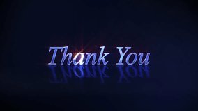 Animation text of Thank You glitch blue neon text  effect with flash flickering light loop cinematic title animationn backgroud. - Powered by Shutterstock - Get 15% off with code: PIKWIZARD15