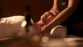 Relaxation Asian woman customer get service aromatherapy massage neck and shoulder with masseuse in spa salon. - Powered by Shutterstock - Get 15% off with code: PIKWIZARD15