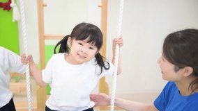Video of toddlers enjoying swings at daycare centers, sports clubs, etc.