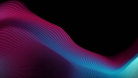 Sci-fi abstract blue purple background with dotted curved wavy lines. Seamless looping technology futuristic motion design. Video animation Ultra HD 4K 3840x2160
