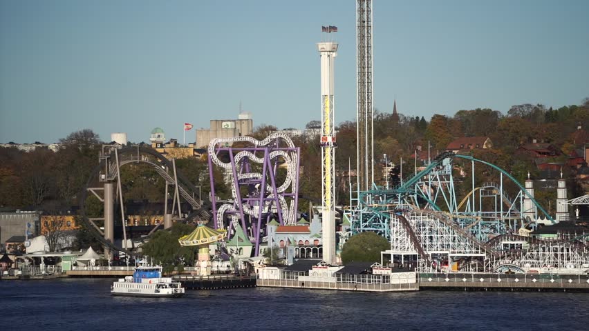 Amusement park Grona Lund on Djurgarden island in Stockholm, Sweden
