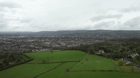 4k video of the rural landscape near Cheltenham, Gloucestershire, UK