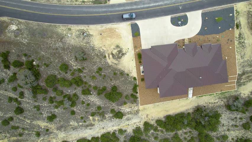an aerial view of land in rural texas 