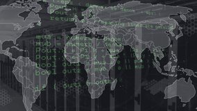 Animation of world map and data processing against computer server room. Global networking and business data storage technology concept - Powered by Shutterstock - Get 15% off with code: PIKWIZARD15