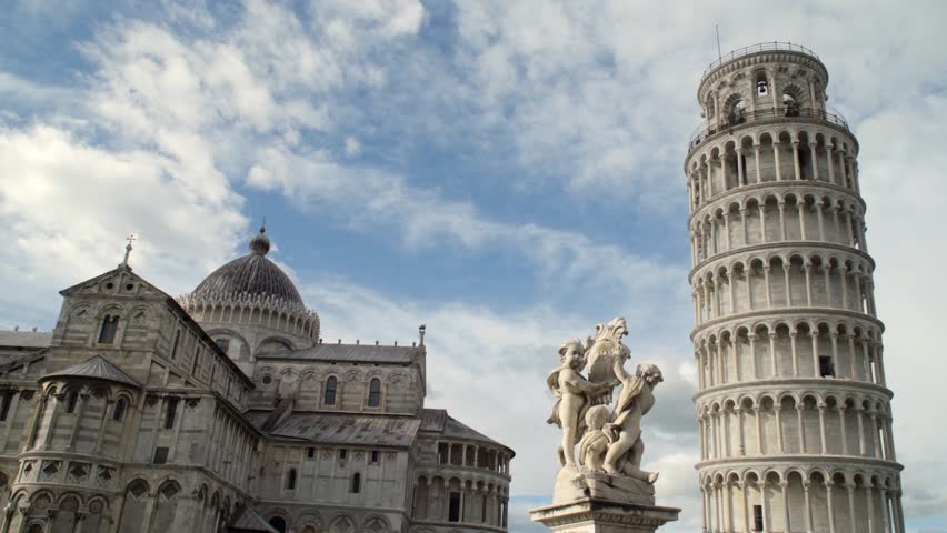 The leaning tower of Pisa in Italy Royalty-Free Stock Footage #1102598467