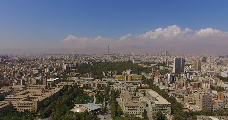 Long shot of #Tehran - #helishot  Royalty-Free Stock Footage #1102602209