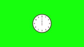 Fast moving clock green screen 